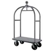 BOLERO LUGGAGE CART BRUSHED STAINLESS STEEL - CAPACITY 350KG