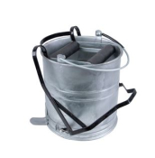 ROLLER BUCKET WITH PEDAL WRINGER GALVANISED 10LTR