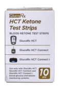 GLUCORX HCT KETONE GLUCOSE TEST STRIPS X10