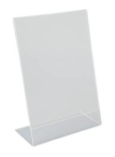 CLEAR PERSPEX A4 ANGLED MENU HOLDER