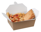 COMPOSTABLE MULTI-FOOD BOX 170/150 x 135/120x 65mm