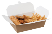COMPOSTABLE MULTI-FOOD BOX 216/198 x 156/141 x 63.5mm