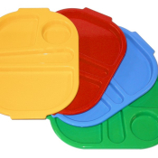 SMALL MEAL TRAY 28X23CM MED BLUE