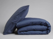 NAVY SINGLE DUVET COVER POLYCOTTON