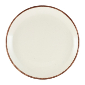 GENWARE TERRA STONEWARE SERENO BROWN COUPE PLATE 7.5inch