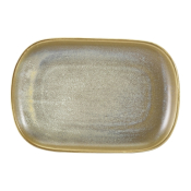GENWARE TERRA PORCELAIN MATT GREY RECTANGULAR PLATE 9.4X6.5inch