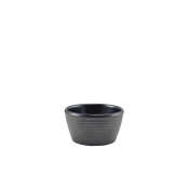 GENWARE MELAMINE MATT BLACK RIPPLE RAMEKIN 56ML/2OZ