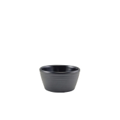 GENWARE MELAMINE MATT BLACK RIPPLE RAMEKIN 68ML/2.4OZ