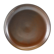 GENWARE TERRA PORCELAIN RUSTIC COPPER COUPE PLATE 9.4inch