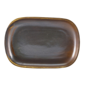 GENWARE TERRA PORCELAIN RUSTIC COPPER RECTANGULAR PLATE 9.4X6.5inch