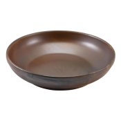 GENWARE TERRA PORCELAIN RUSTIC COPPER COUPE BOWL 74OZ