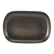 GENWARE TERRA PORCELAIN BLACK RECTANGULAR PLATE 9.4X6.5inch
