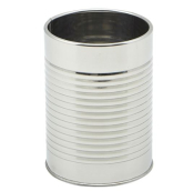 GENWARE STAINLESS STEEL CAN 7.8CM DIA X 10.8CM  X 12