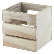 GENWARE WHITE ACACIA WOOD BOX/RISER 4.7X4.7inch