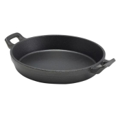 CAST IRON ROUND EARED DISH 18X3.4CM         X6