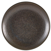 GENWARE TERRA PORCELAIN BLACK COUPE PLATE 9.8inch
