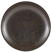 GENWARE TERRA PORCELAIN BLACK COUPE PLATE 11inch