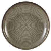 GENWARE TERRA PORCELAIN GREY COUPE PLATE 8.3inch