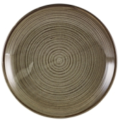GENWARE TERRA PORCELAIN GREY COUPE PLATE 9.8inch