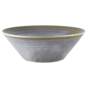 GENWARE TERRA PORCELAIN MATT GREY CONICAL BOWL 33.8OZ