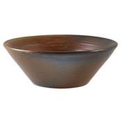 GENWARE TERRA PORCELAIN RUSTIC COPPER CONICAL BOWL 10.9OZ