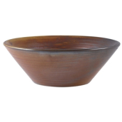 GENWARE TERRA PORCELAIN RUSTIC COPPER CONICAL BOWL 33.8OZ