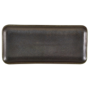 GENWARE TERRA PORCELAIN BLACK RECTANGULAR PLATTER 10.6X4.9inch
