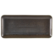 GENWARE TERRA PORCELAIN BLACK RECTANGULAR PLATTER 11.8X5.5inch