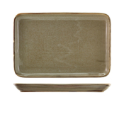 TERRA PORCELAIN SMOKE GREY RECTANGULAR PLATTER 30 X 20CM