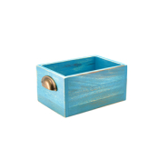 BLUE WASH ACACIA WOOD DISPLAY DRAWER 21.5 X 15 X 11CM