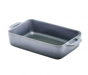 GRAPHITE DISH 16X10.5X4CM RECTANGULAR STONEWARE FORGE