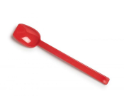 NARROW FLAT EDGE SPOON RED POLYCARB
