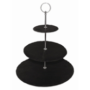 OLYMPIA 3 TIER SLATE ETAGERE 300X345MM