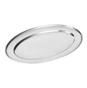 OLYMPIA STAINLESS STEEL OVAL SERVING TRAY 350MM