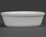 OLYMPIA WHITEWARE OVAL PIE BOWLS 161MM X6 DK807