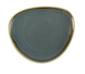 OLYMPIA KILN TRIANGULAR SIDE PLATE OCEAN  165MM X6