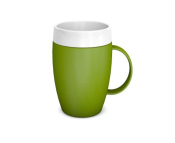 ORNAMIN GREEN HANDLED MUG CLASSIC SHAPE