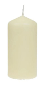 IVORY PILLAR CANDLE 58X120MM PACK OF 12    33HRS