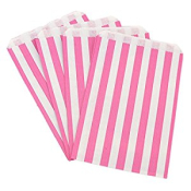 PINK CANDY STRIPE PAPER BAG 5inch X 7inch   X 1000