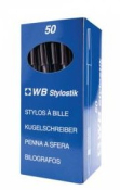 BALL POINT PEN BLACK MEDIUM X50 WX26040
