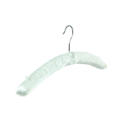 47CM IVORY PADDED HANGER WITH COVERED BUTTONS X100