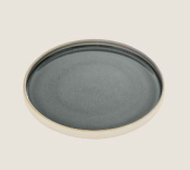 PLAYGROUND NARA GREY FLAT PLATE ROUND 21CM X6