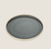 PLAYGROUND NARA GREY ROUND FLAT PLATE RELIEF 21CM X6