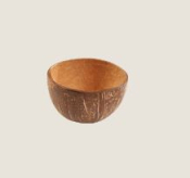 PLAYGROUND COCONUT BOWL DEEP ROUND 8-13CM 8.5OZ (VARIES)
