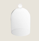 PLAYGROUND GLASS CLOCHE 17CM 24.5CM TALL X1