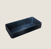 PLAYGROUND NARA BLACK BOWL DEEP RECTANGULAR 18X9CM 14.3OZ