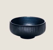 PLAYGROUND NARA BLACK ROUND RELIEF 21CM 1.46L 49.5OZ X6
