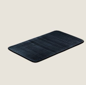 PLAYGROUND NARA BLACK PLATTER RECTANGULAR RELIEF 30X18CM X6