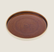 PLAYGROUND NARA BROWN PLATE FLAT ROUND 21CM X6