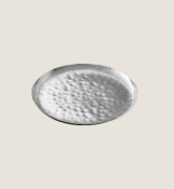 PLAYGROUND S/ STEEL PLATE FLAT ROUND HAMMERED 16CM X6